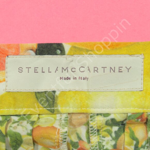 Stella McCartney Lemon Citrus Print Silk Midi Skirt Womens Size 40 - Picture 5 of 7